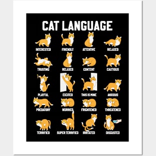 Cat Language Posters and Art